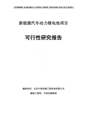 新能源汽车动力锂电池项目可行性研究报告.doc