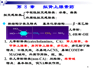 8拟肾上腺素药 9抗肾上腺素药(54学时)课件.ppt