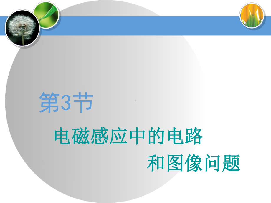 2020届高三物理一轮复习课件：电磁感应中的电路和图像问题.ppt_第1页