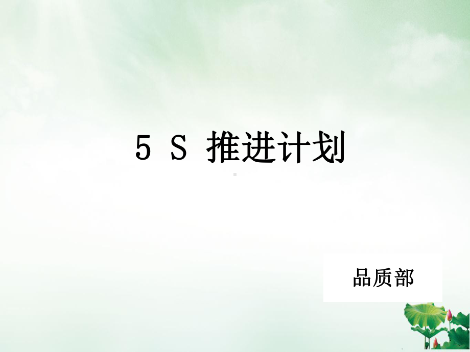 5S推进计划培训课件.ppt_第1页