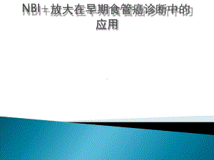 NBI+放大在食管早癌诊断中应用进展课件.ppt