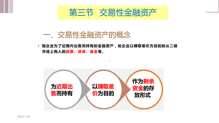 2019新教材《初级会计实务》第二章资产第三节-交易性金融资产课件.pptx_第2页