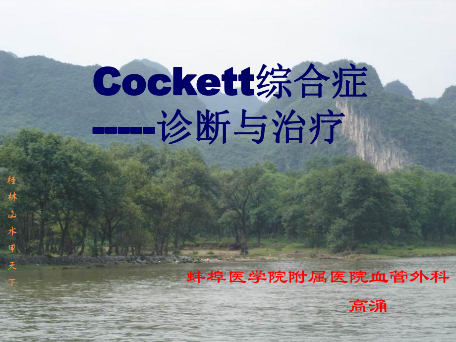 Cockett综合症的诊断与治疗课件.ppt_第1页