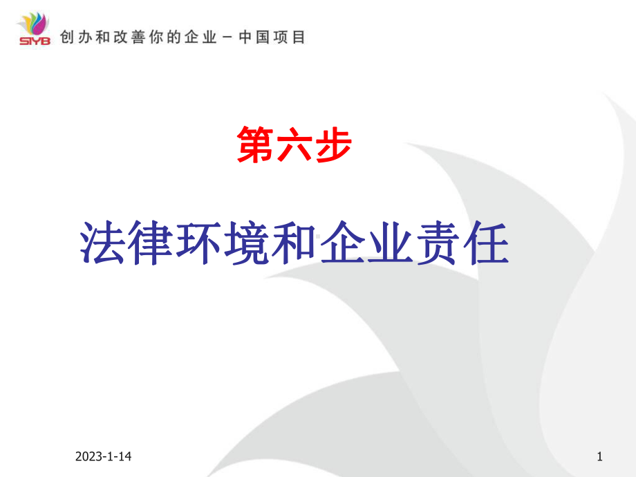 SYB培训第六步：法律责任课件.ppt_第1页