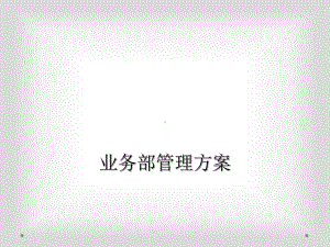 业务部管理方案.ppt