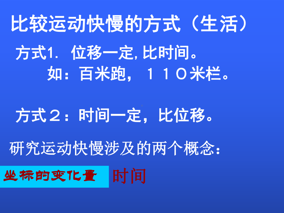 13运动的快慢速度课件(新人教必修1).ppt_第2页