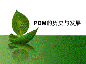 PDM的历史与发展课件.ppt