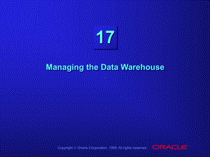 Les17-Managing-the-Data-Warehouse-数据仓库英文oracle99版-课件.ppt