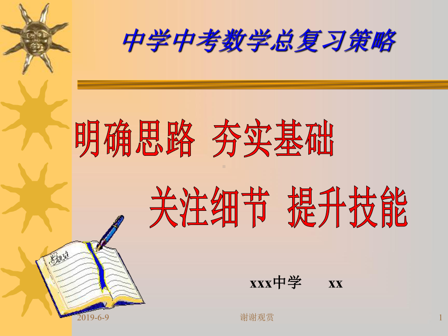 中学中考数学总复习策略课件.pptx_第1页