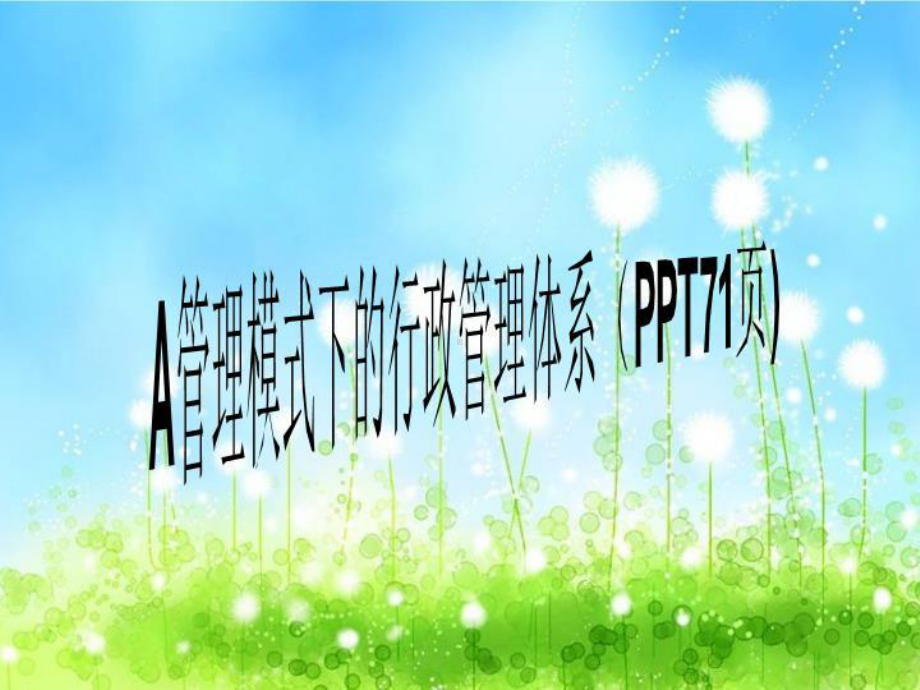 A管理模式下的行政管理体系课件.ppt_第1页