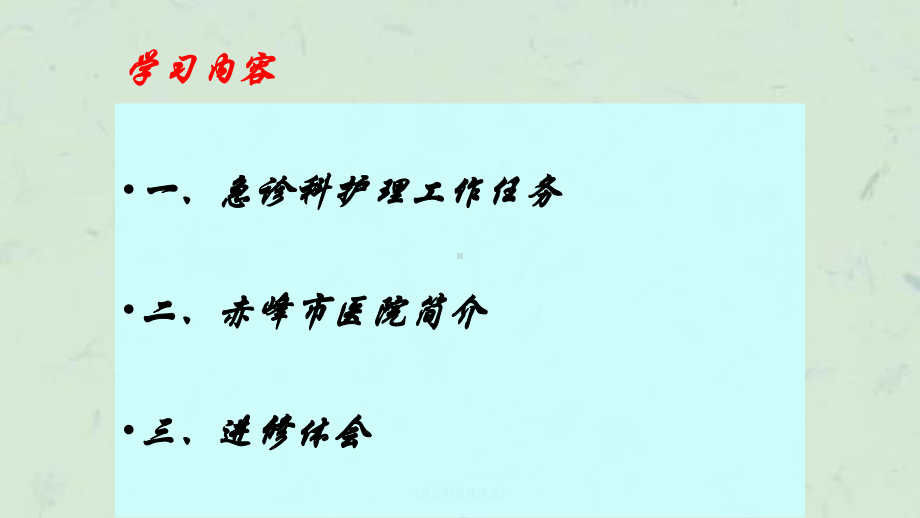 《急诊科进修体会》课件.ppt_第2页