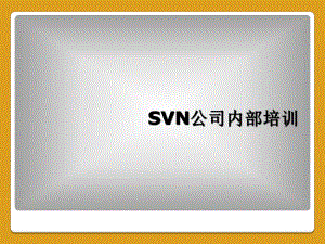 SVN公司内部培训课件.ppt