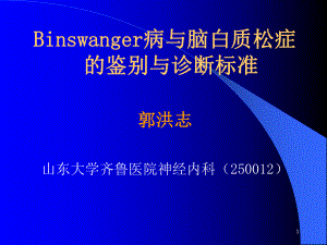 Binswanger脑病与脑白质疏松的鉴别与诊断(修改后)(恢复)课件.ppt