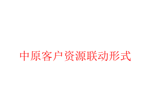 中原客户资源联动形式课件.pptx