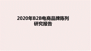 2020年B2B电商品牌陈列研究报告课件.pptx