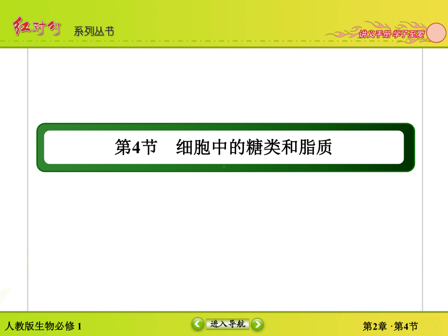 （红对勾）20152016学年高一人教版生物必修一课件：24细胞中的糖类和脂质 [ 高考].ppt_第2页