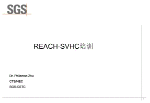 REACH法规SVHC培训SGS上海参考课件.pptx