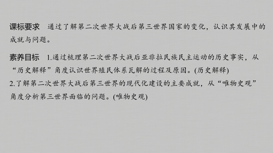 人教统编版高中历史必修中外历史纲要下第八单元世界殖民体系的瓦解与新兴国家的发展课件.pptx_第3页