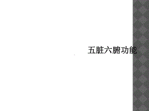 五脏六腑功能课件.ppt