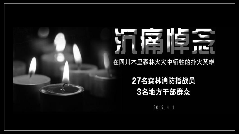 悼念四川凉山森林大火逝世英雄祭奠英烈我们从未忘记动态模板课件.pptx_第3页