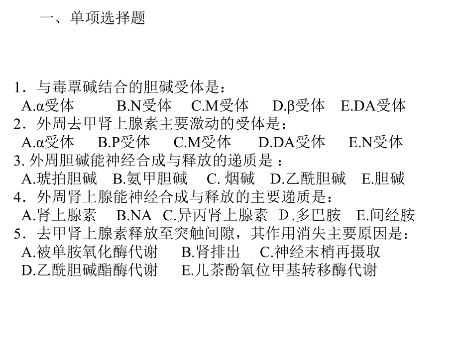 第六章拟胆碱药和抗胆碱药课件讲义.ppt_第1页