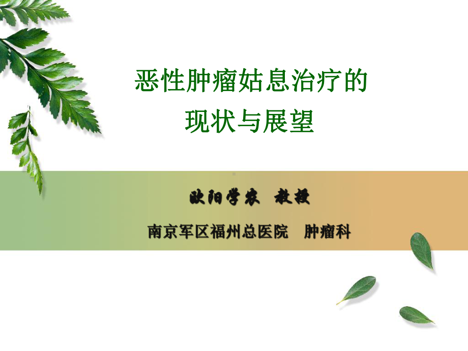 恶性肿瘤姑息治疗课件.ppt_第1页