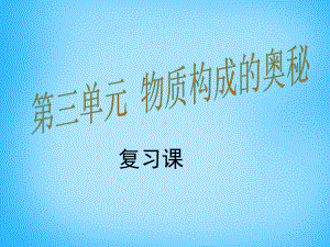 九年级化学上册-第三单元-物质构成的奥秘课件-(新版)新人教版.ppt