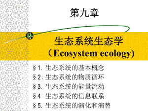 第四篇生态系统生态学课件.ppt