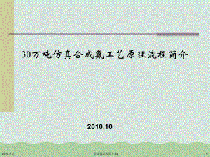 化工合成氨工艺原理及流程分析课件.ppt