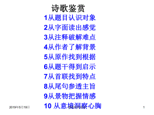 诗歌鉴赏1从题目认识对象2从字面读出感觉3从注释破解难点课件.ppt