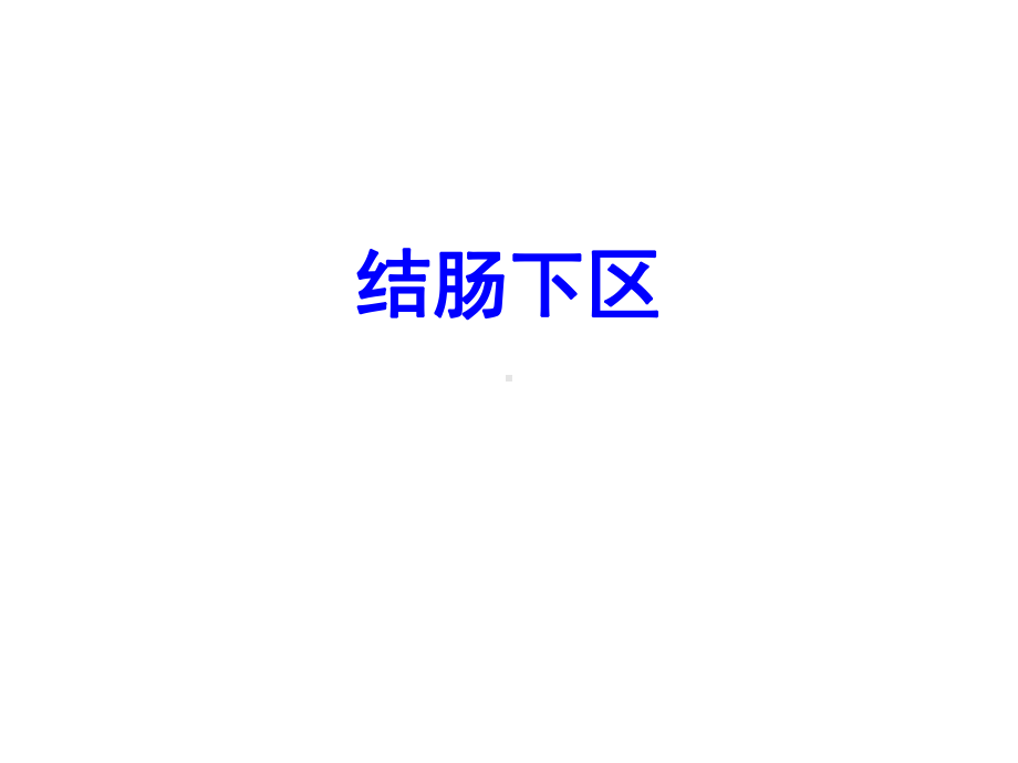 结肠下区 课件讲义.ppt_第1页