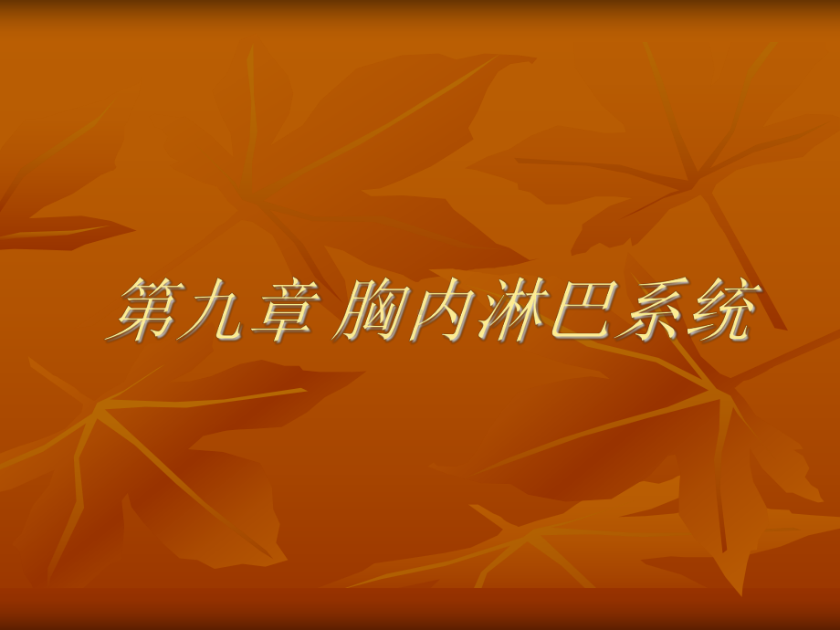 第九章胸内淋巴系统课件.ppt_第1页