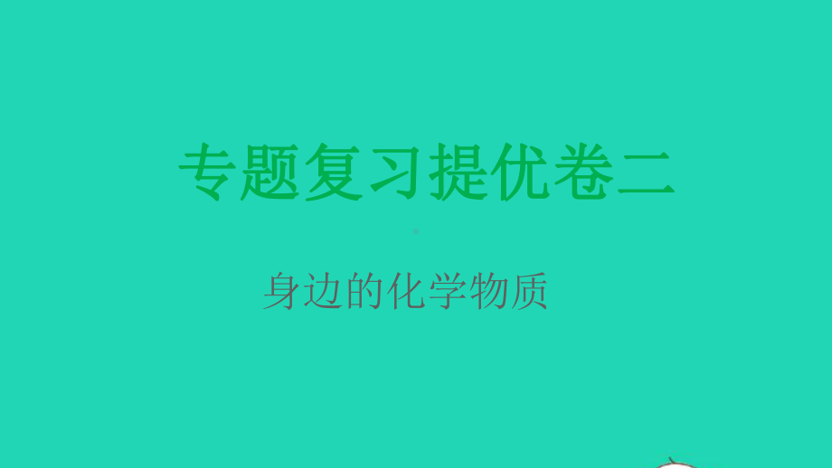 九年级化学上册专题复习提优卷二课件沪教版.pptx_第1页