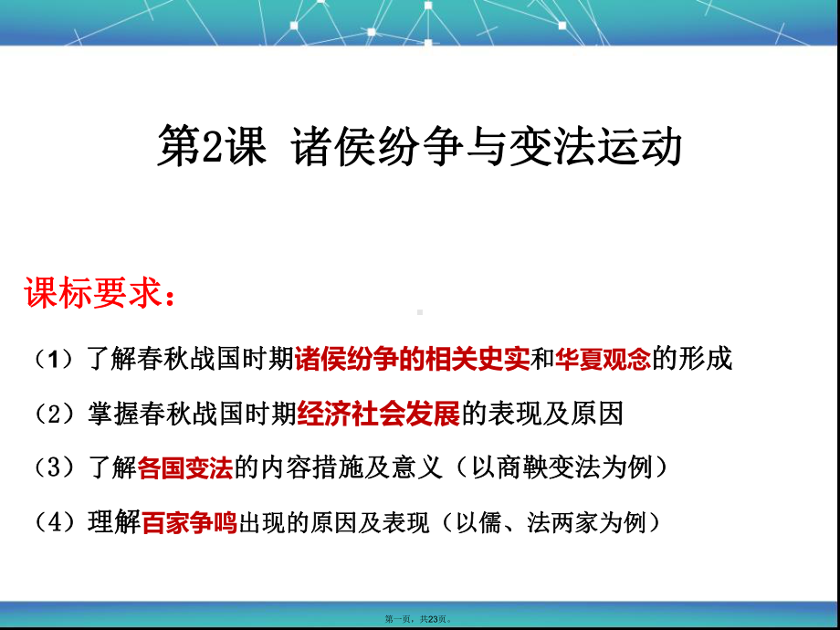 人教版2019必修中外历史纲要上-第2课-诸侯纷争与变法运动-23课件.ppt_第1页