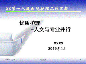 第一人民医院护理工作汇报模板课件.pptx