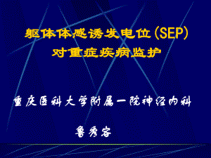 躯体体诱发电位(SEP)对重症疾病的监护课件讲义.ppt