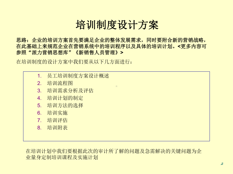 员工培训制度设计方案公司人事主题模板课件.ppt_第2页