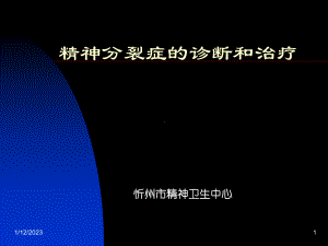 分裂症诊断与治疗课件.ppt