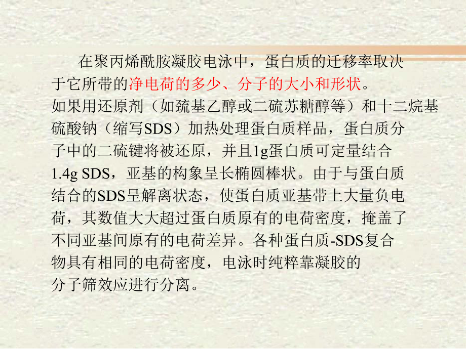 试验四SDS聚丙烯酰胺凝胶电泳分离蛋白质课件.ppt_第3页