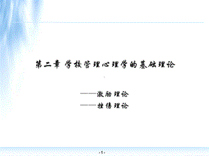 第二章学校管理心理学的基础理论课件.ppt