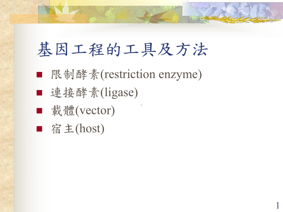 基因工程的发展历史分子生物学基础建立期课件.ppt_第1页