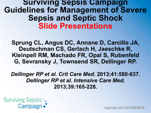 拯救脓毒症患者行动国际严重脓毒症和脓毒性休克2014 课件.pptx