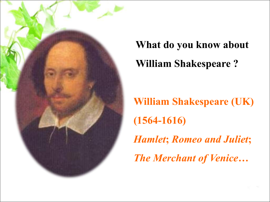 九年级英语WilliamShakespeare课件1.ppt_第2页