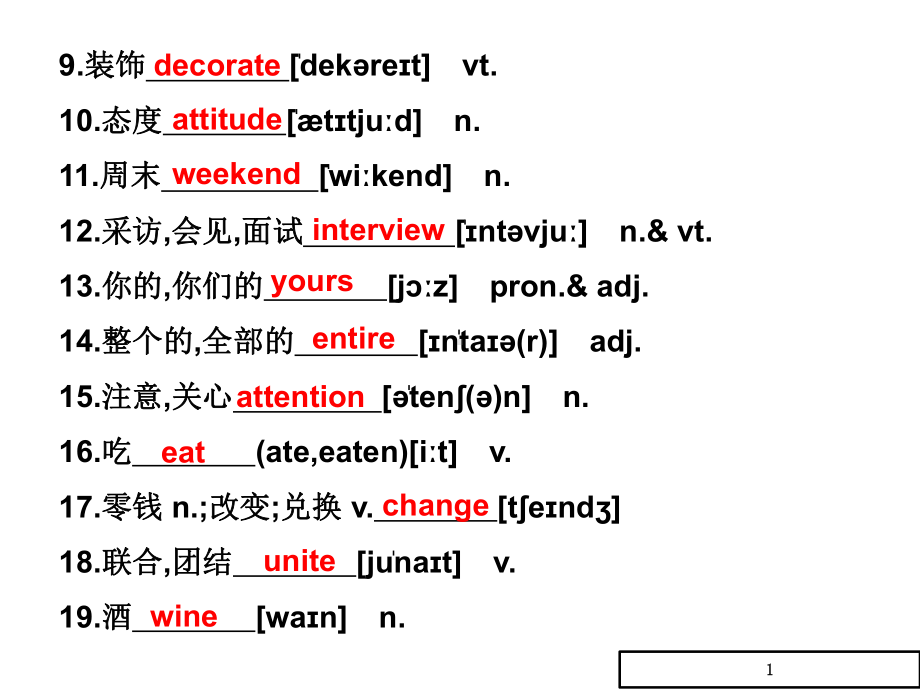 新课标英语艺考生文化课冲刺总复习课件—词汇篇—英语高考常用词汇短语每日一练(115).ppt_第3页