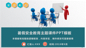 学校暑假安全教育主题课件模板.pptx