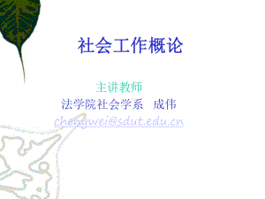 社会工作概述课件.ppt