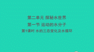 九年级化学上册第二单元探秘水世界第一节运动的水分子第1课时水的三态变化及水循环课件鲁教版.ppt