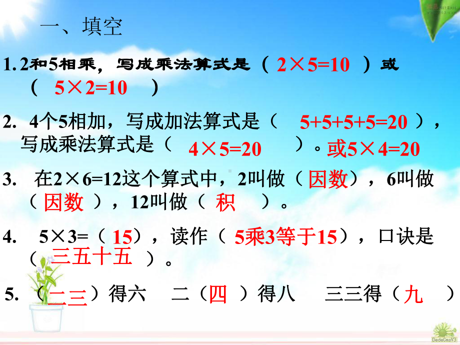 人教版数学二年级上册《表内乘法(一)》整理和复习课件.ppt_第1页