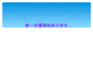 做一名懂规矩的小学生课件.ppt