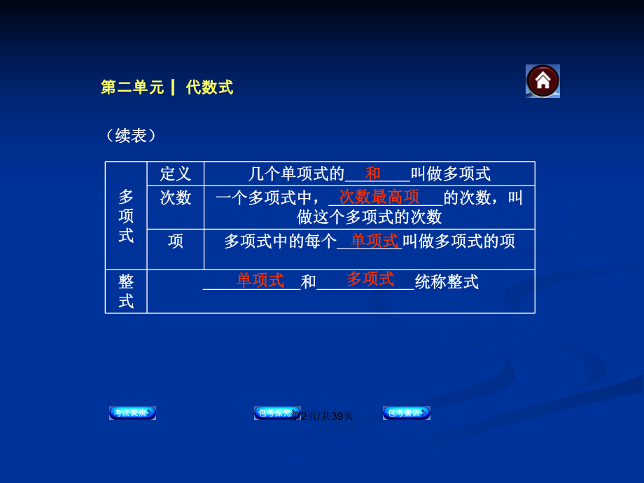 九年级数学整式复习学习教案课件.pptx_第3页